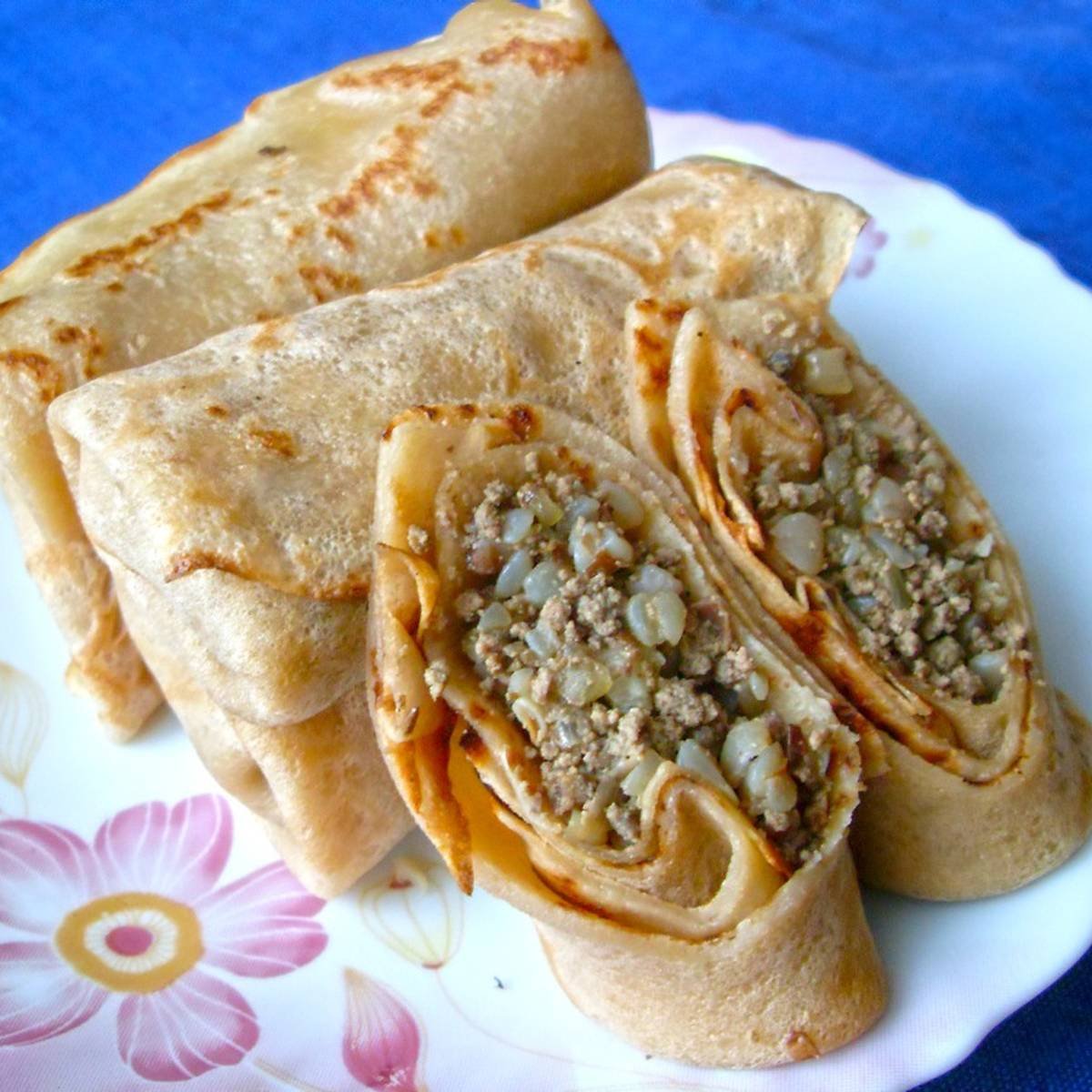Блины с курицей и сыром