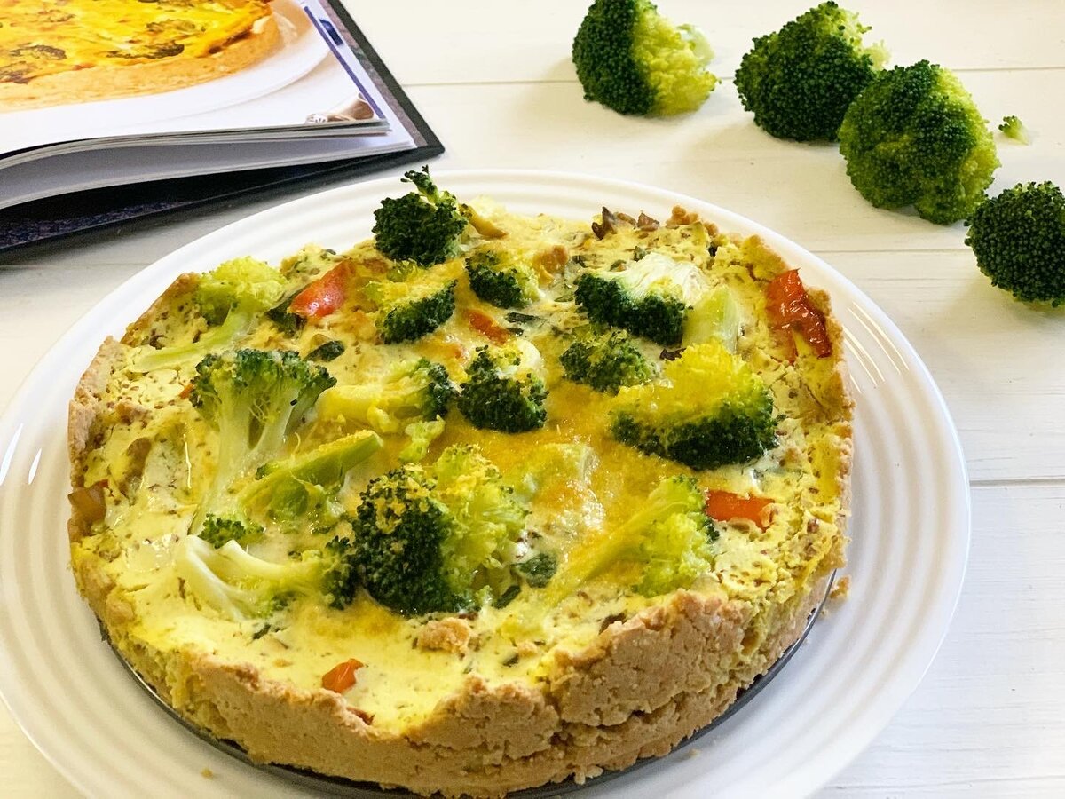 КИШ С индейкой и грибами
