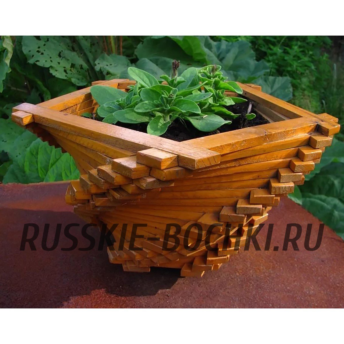 Вазоны из дерева