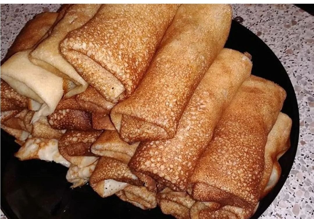 Блины с курицей и грибами