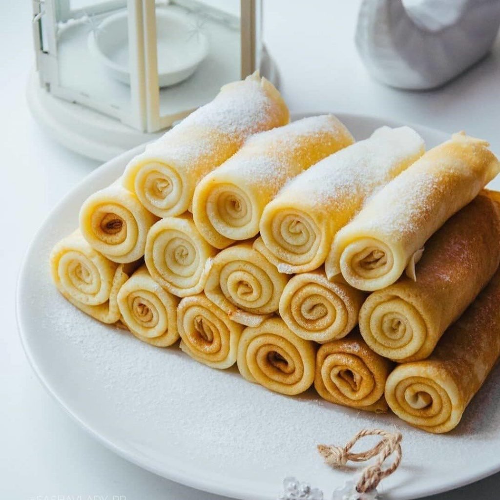 Блины с семгой и маскарпоне