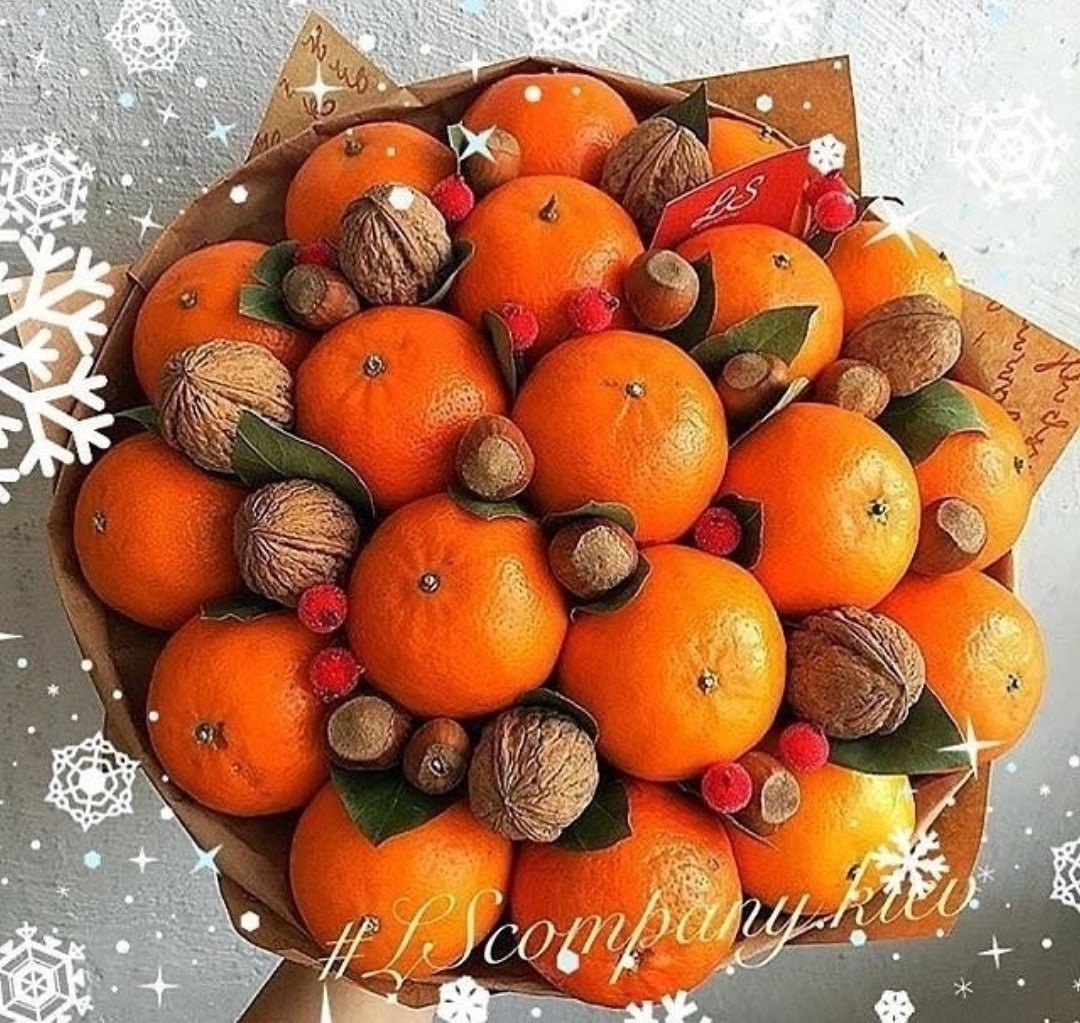 Вкусные букеты на новый год