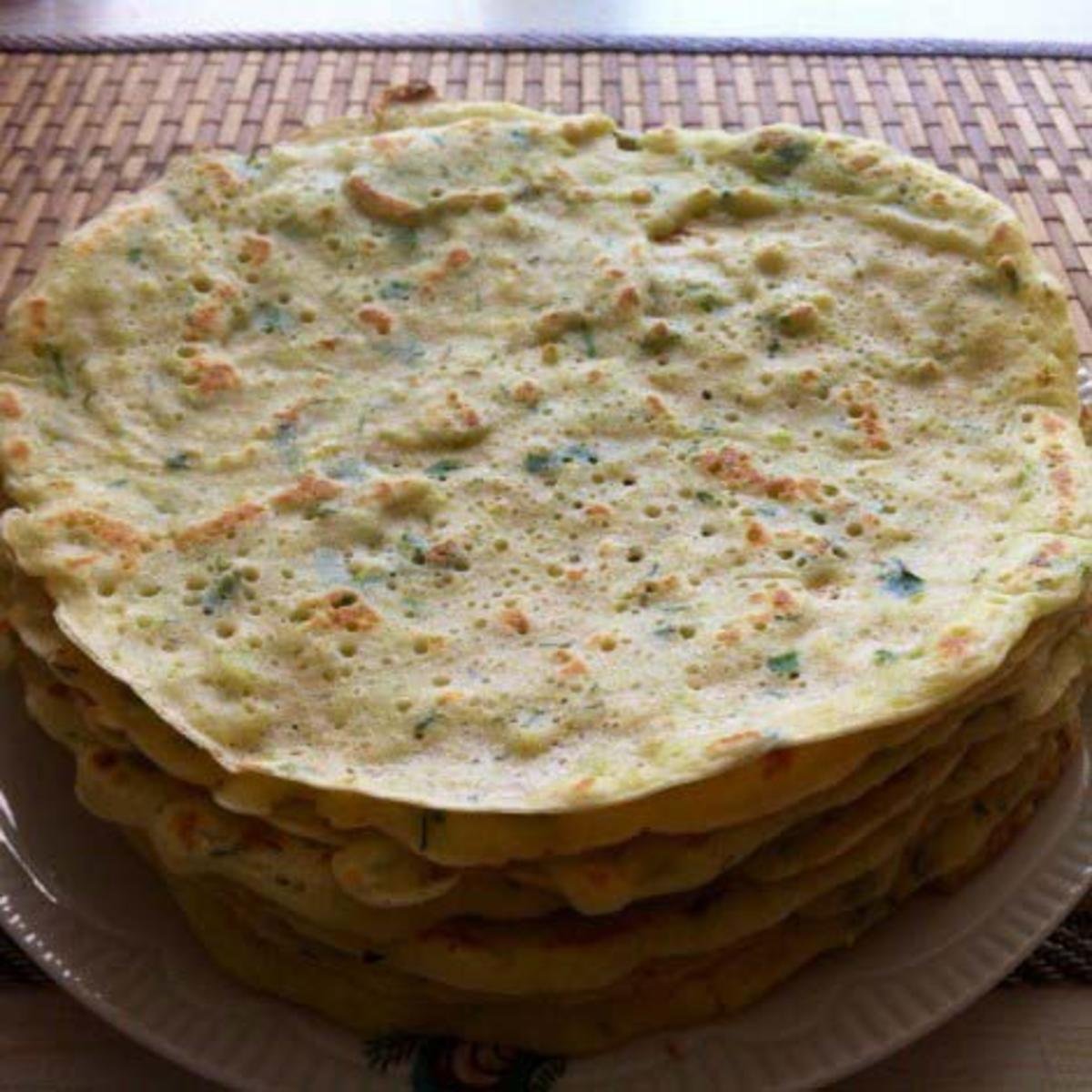 Кабачковые блины с зеленью