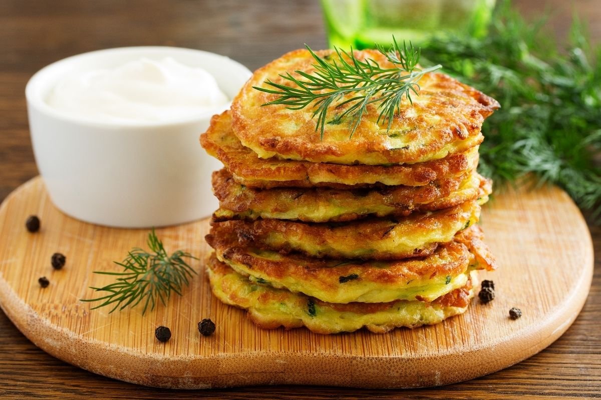 Оладья из кабачка и сыра