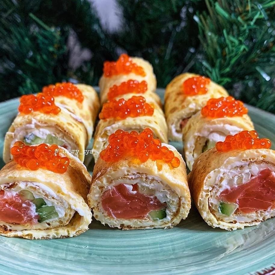 Блинчики с ветчиной и сыром