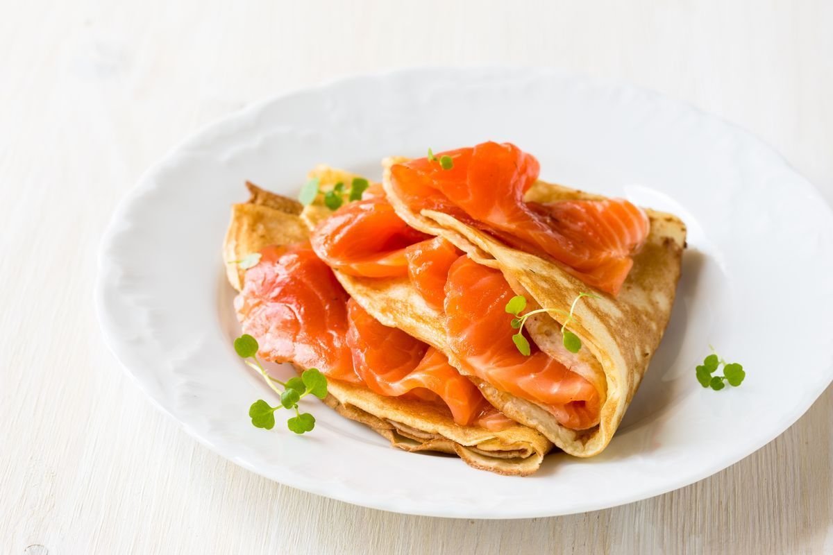 Блины фаршированные мясом