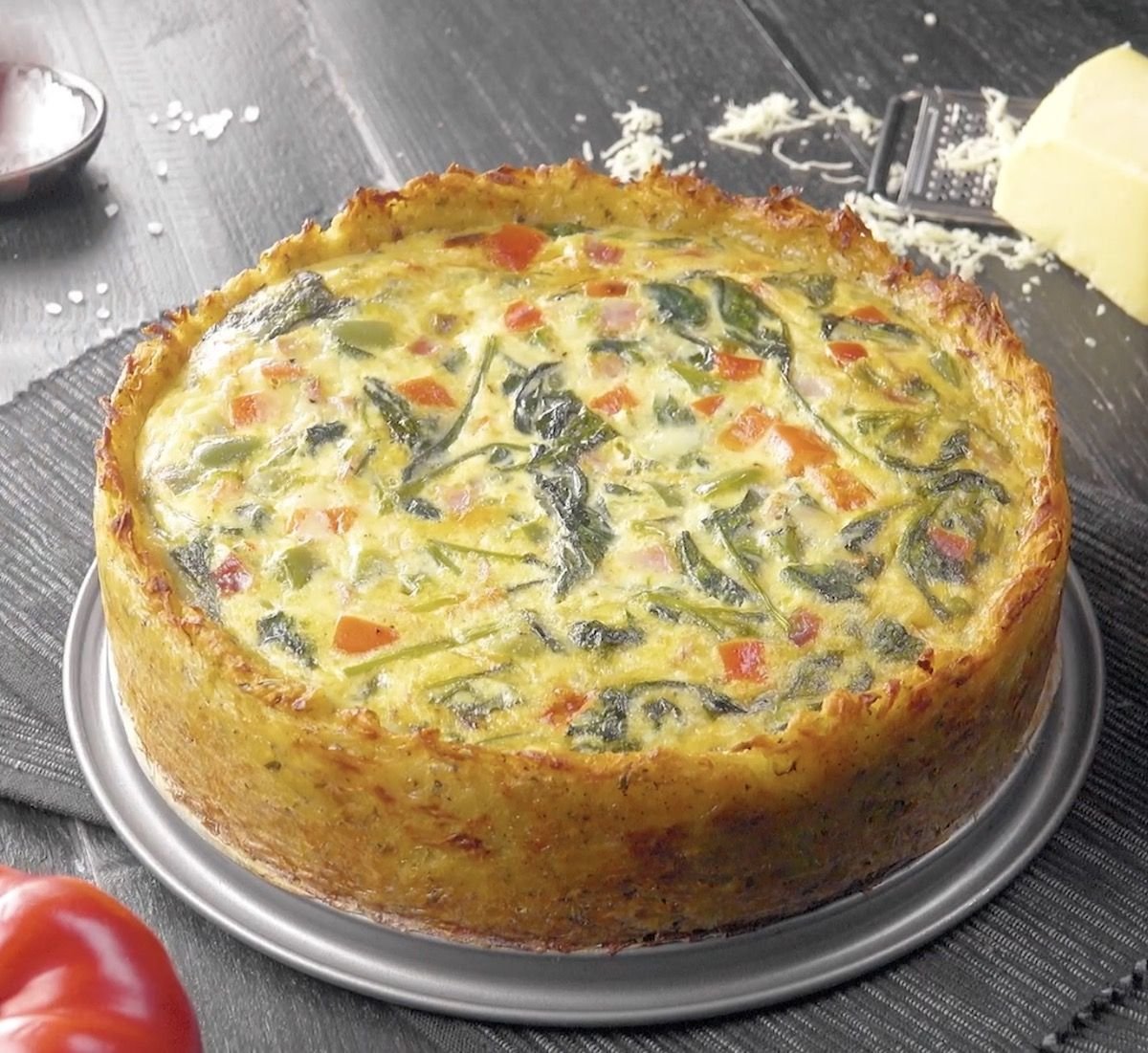 Гратен с курицей и грибами