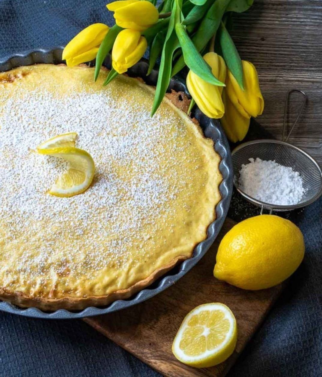 Мандариновый пирог с заварным кремом