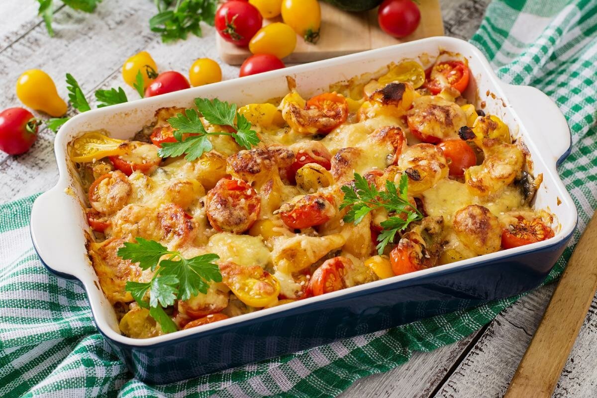 КИШ Лорен с семгой и брокколи