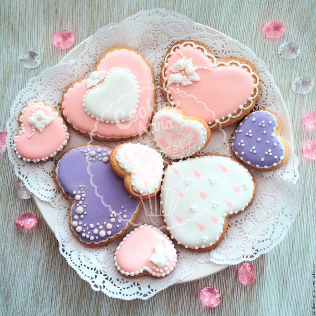 Имбирные пряники сердечки