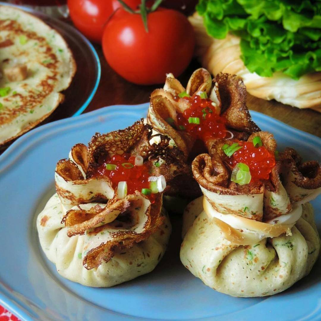 Блинчики с ветчиной и сыром