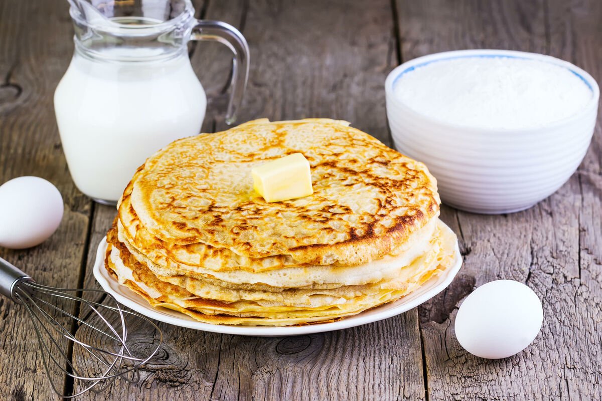 Блины с маслом