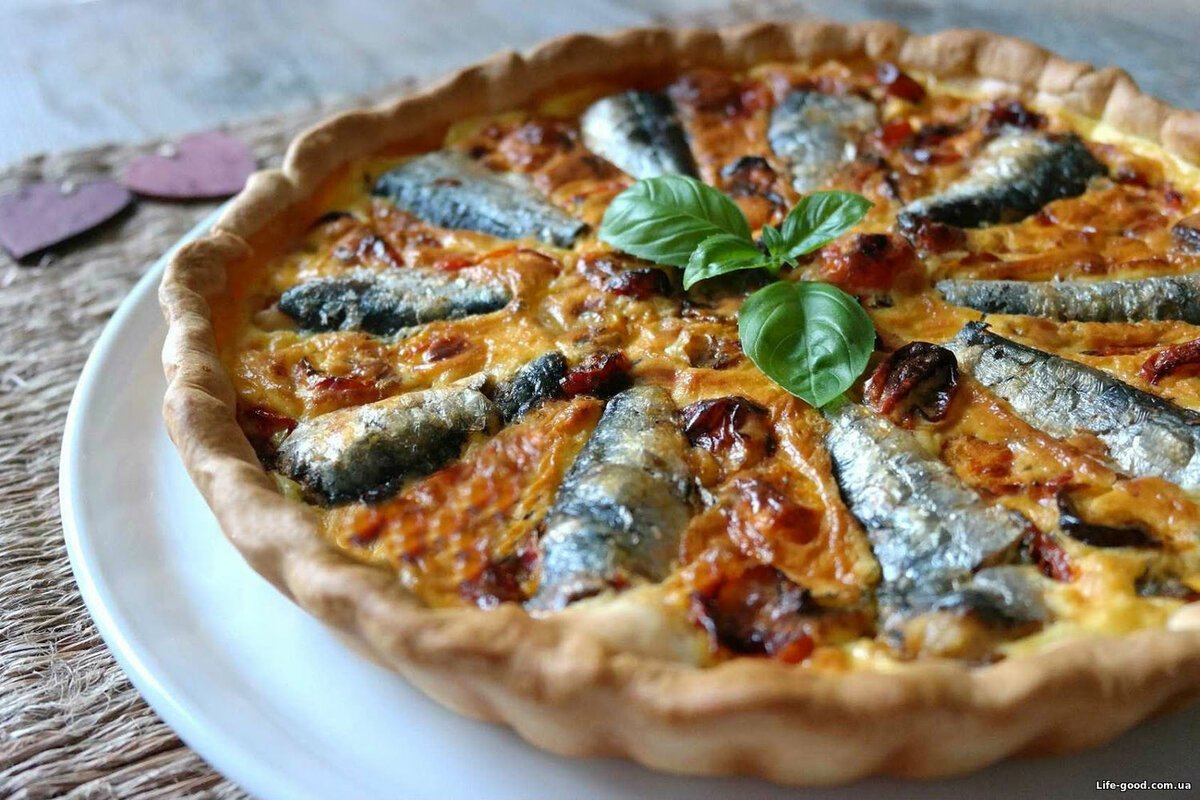Открытый пирог с начинкой