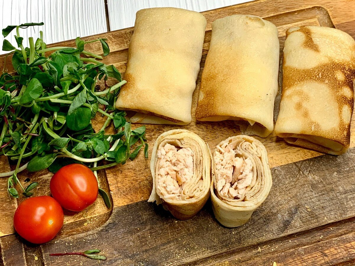 Печеночные блины с начинкой