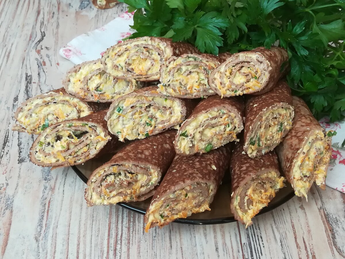 Блины с грибами