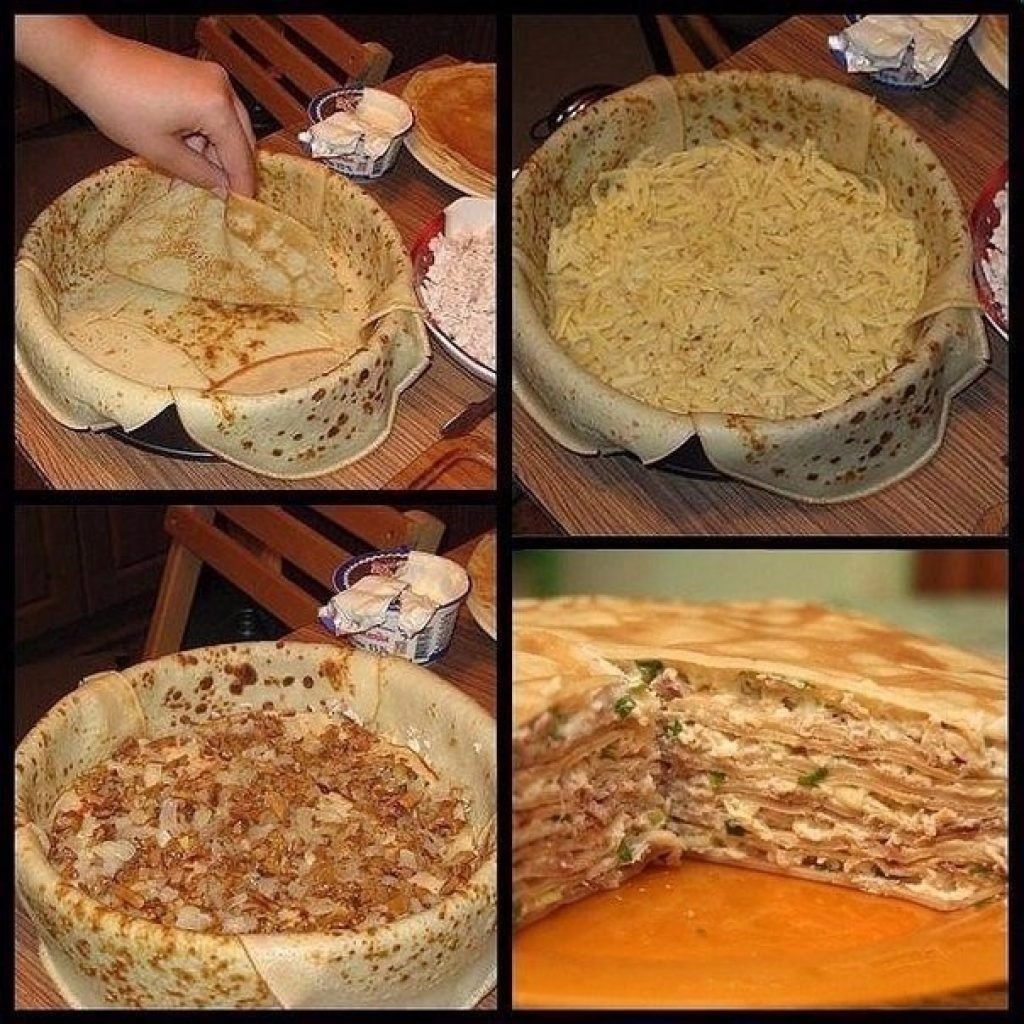 Блины с курицей