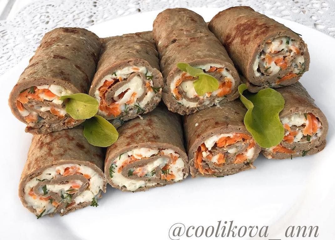 Блинчики фаршированные мясом