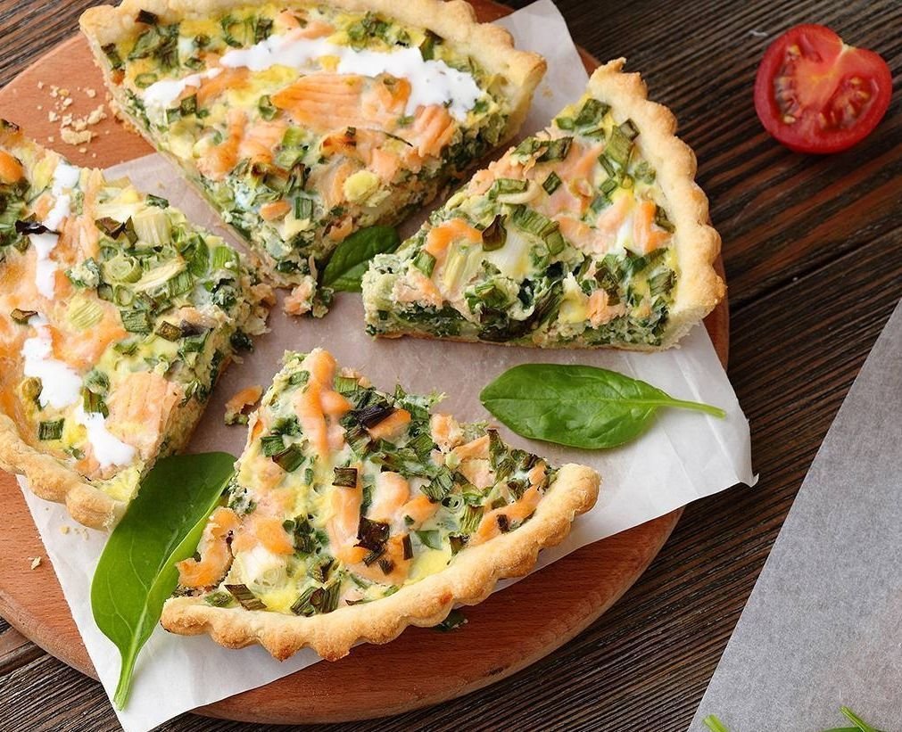 КИШ пирог с курицей и кукурузой