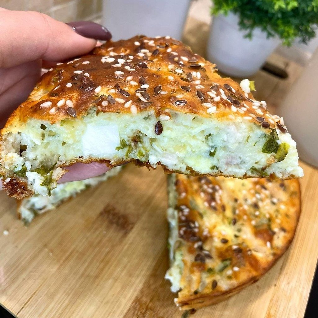 Заливной пирог с картошкой
