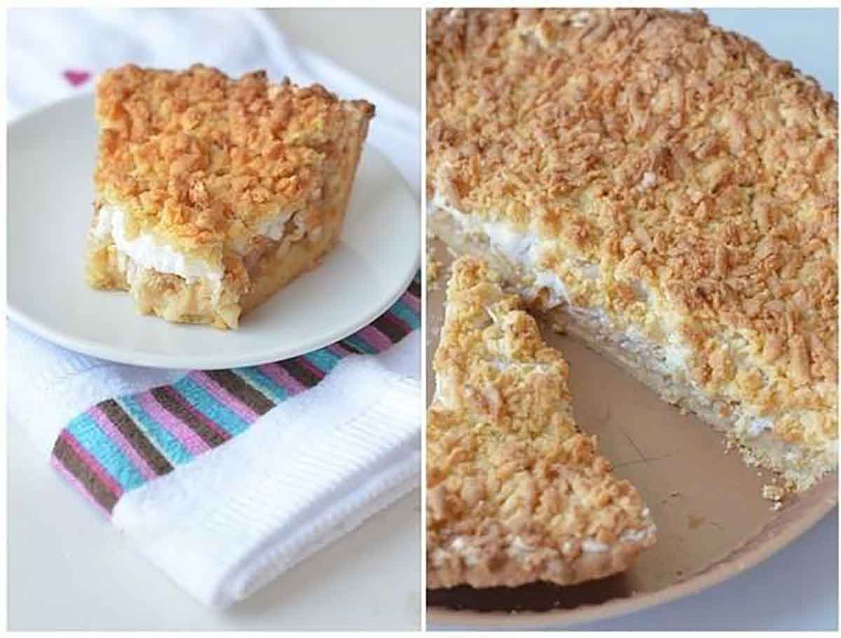 Красивый пирог с яблоками
