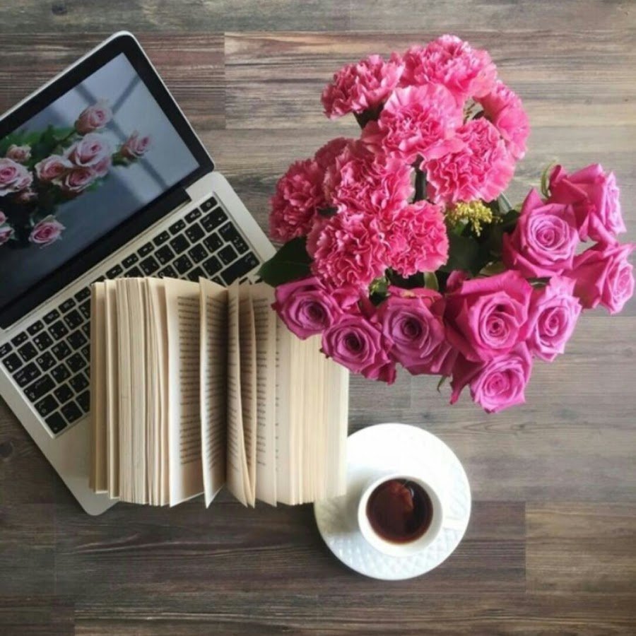 Книга кофе цветы