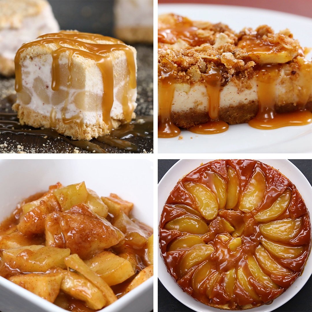 Яблочный пирог с карамельными яблоками