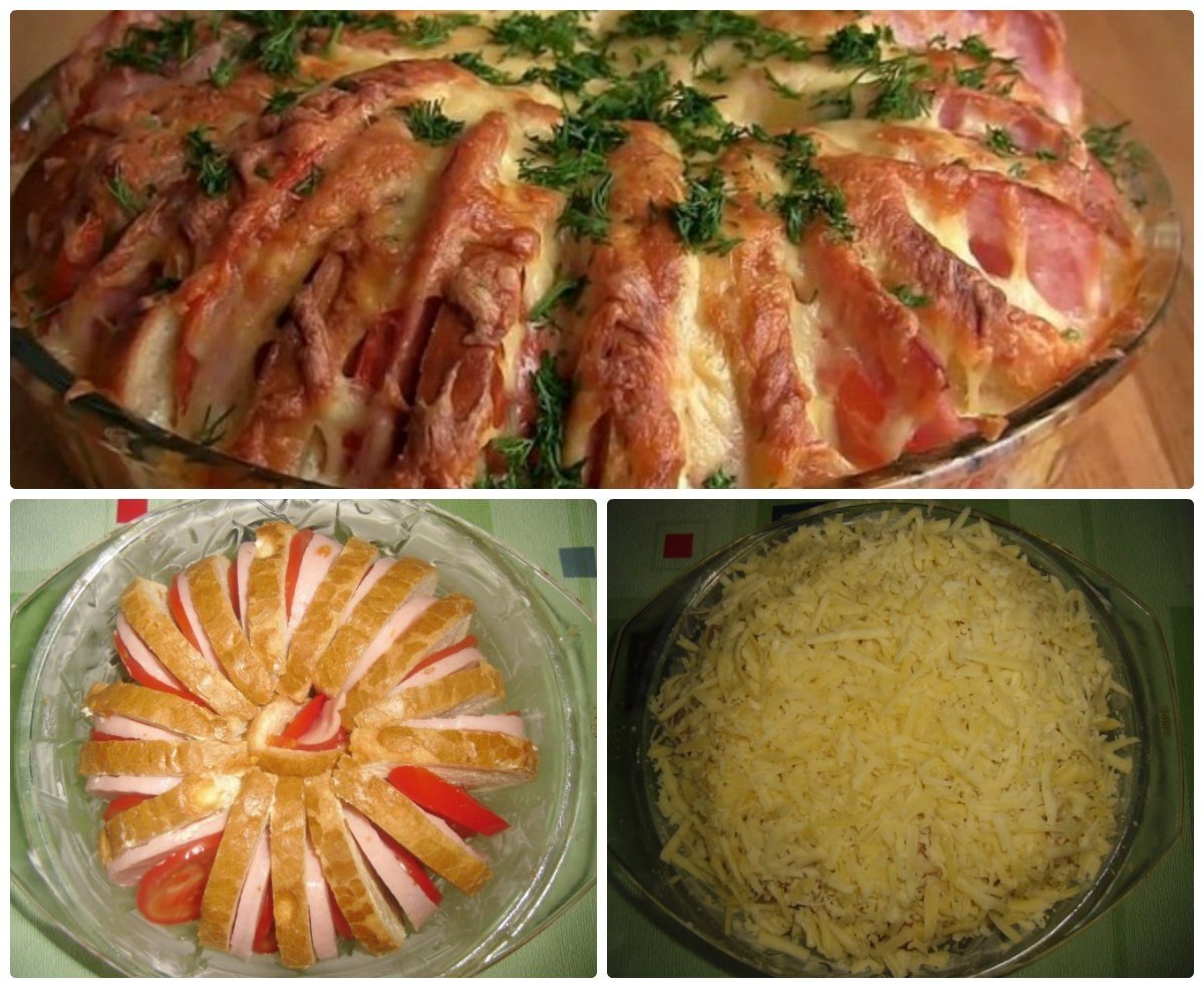 Пирог из батона и сыра