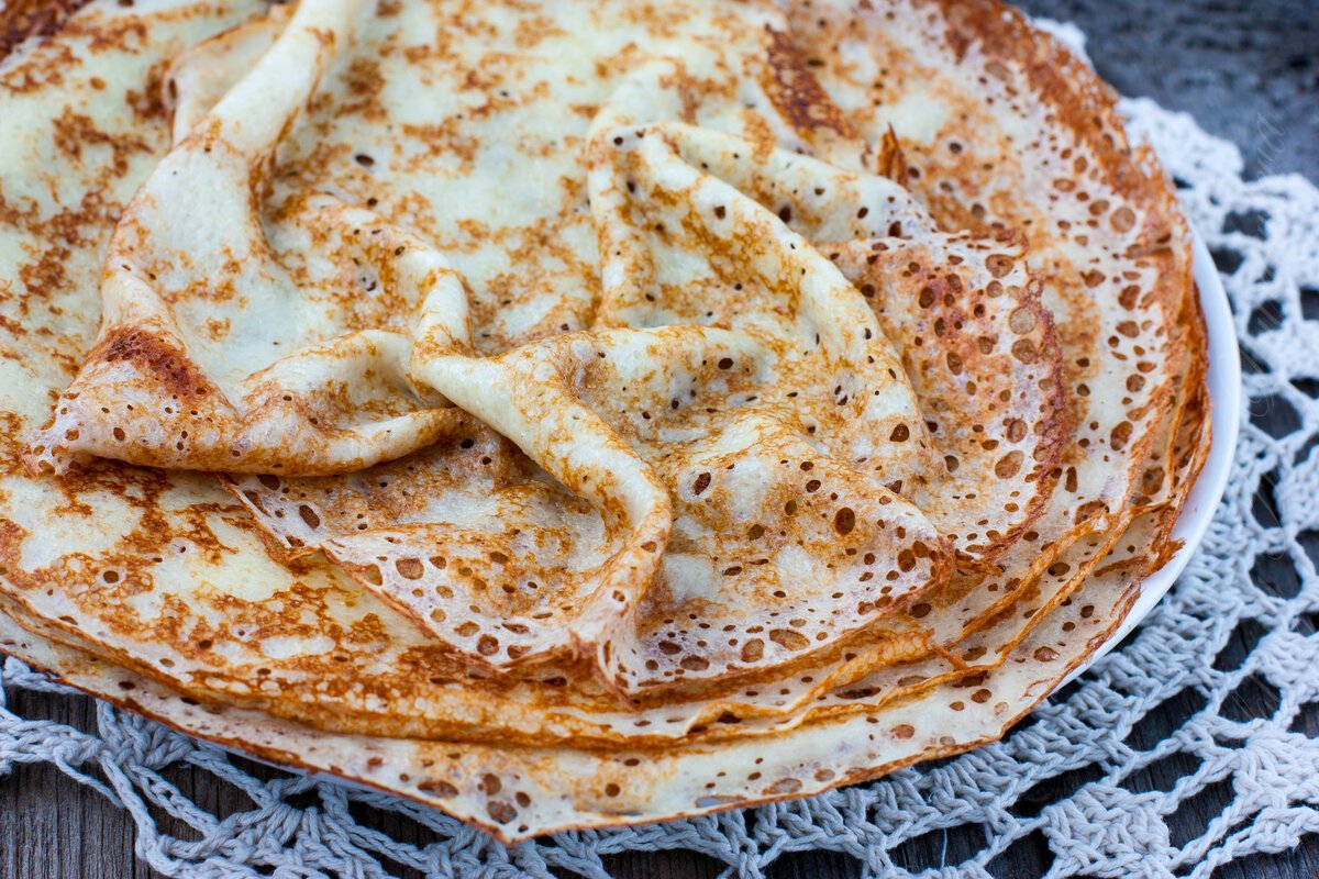 Классические блины на молоке