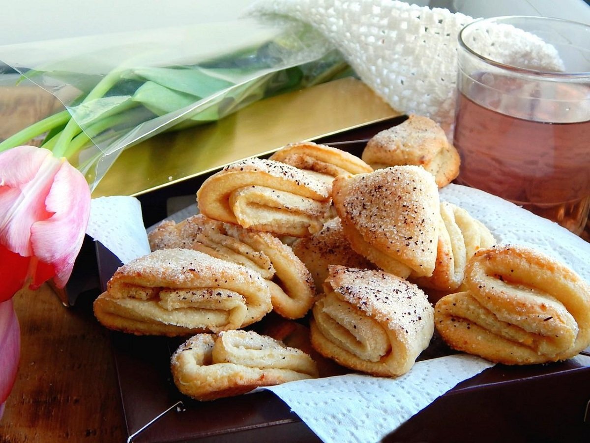 Печенье ушки из творога