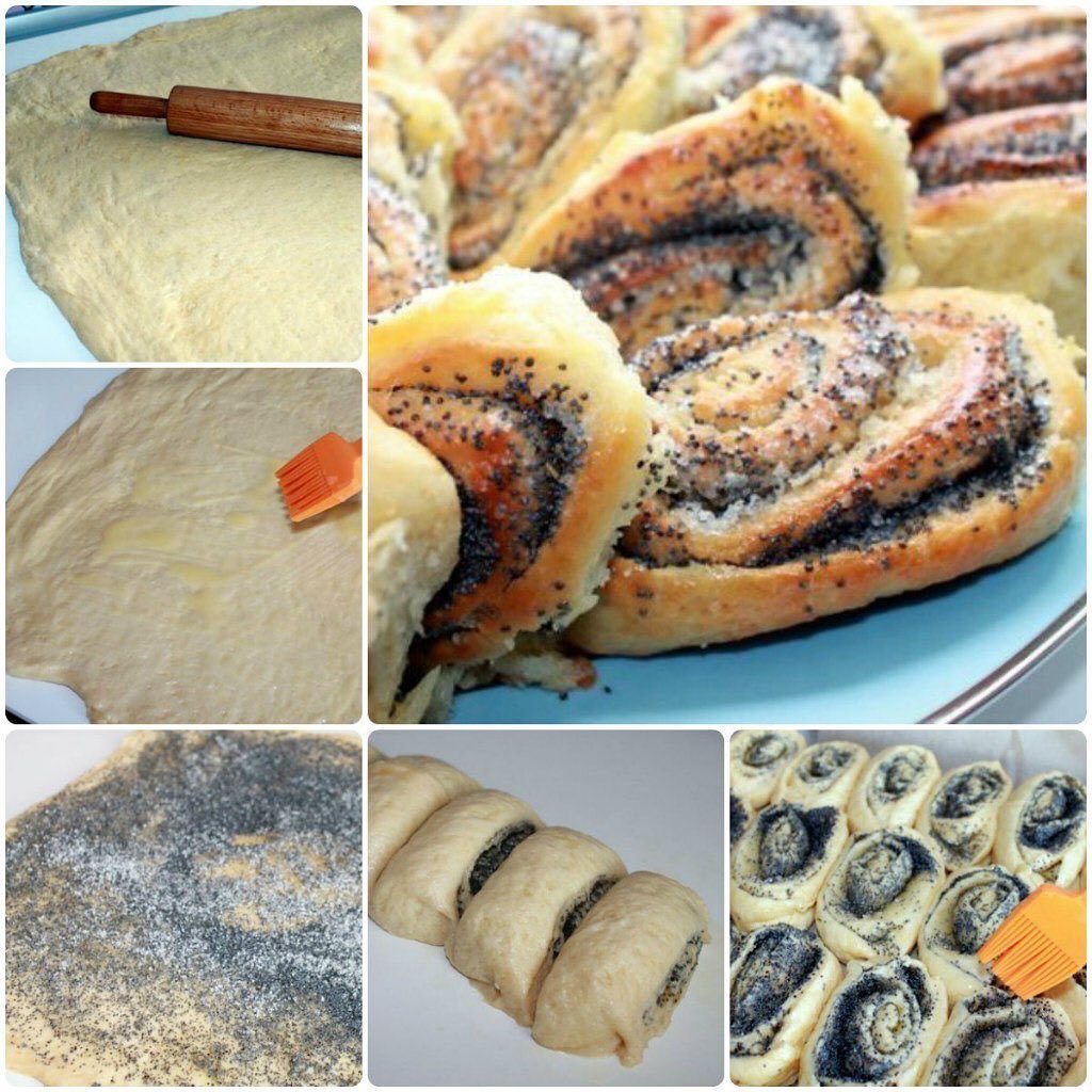 Дрожжевые булочки с маком