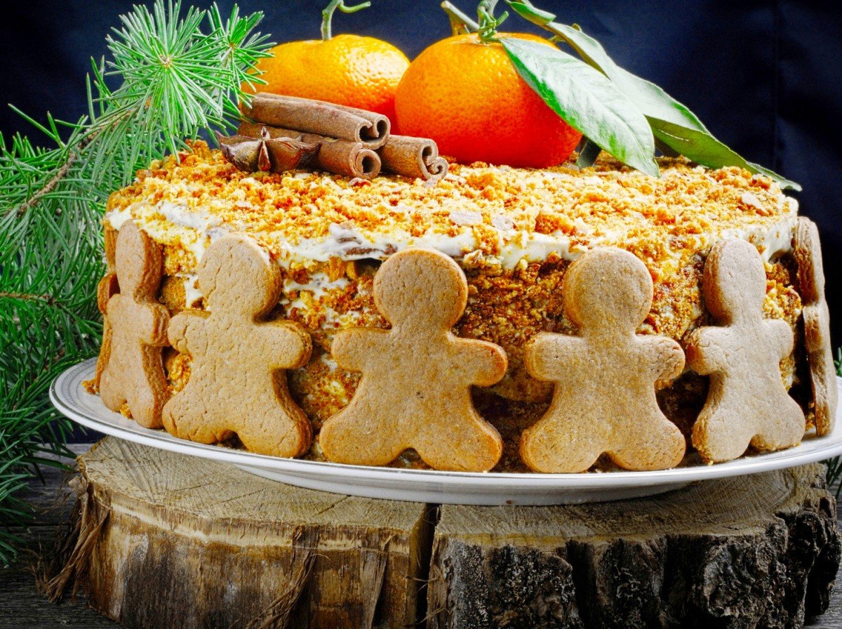 Новогодний десерт с мандаринами