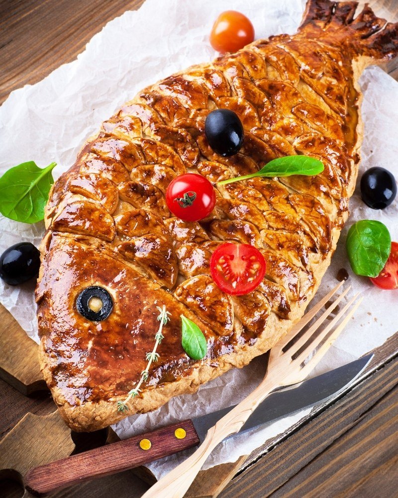 Пирог с грибами и сыром