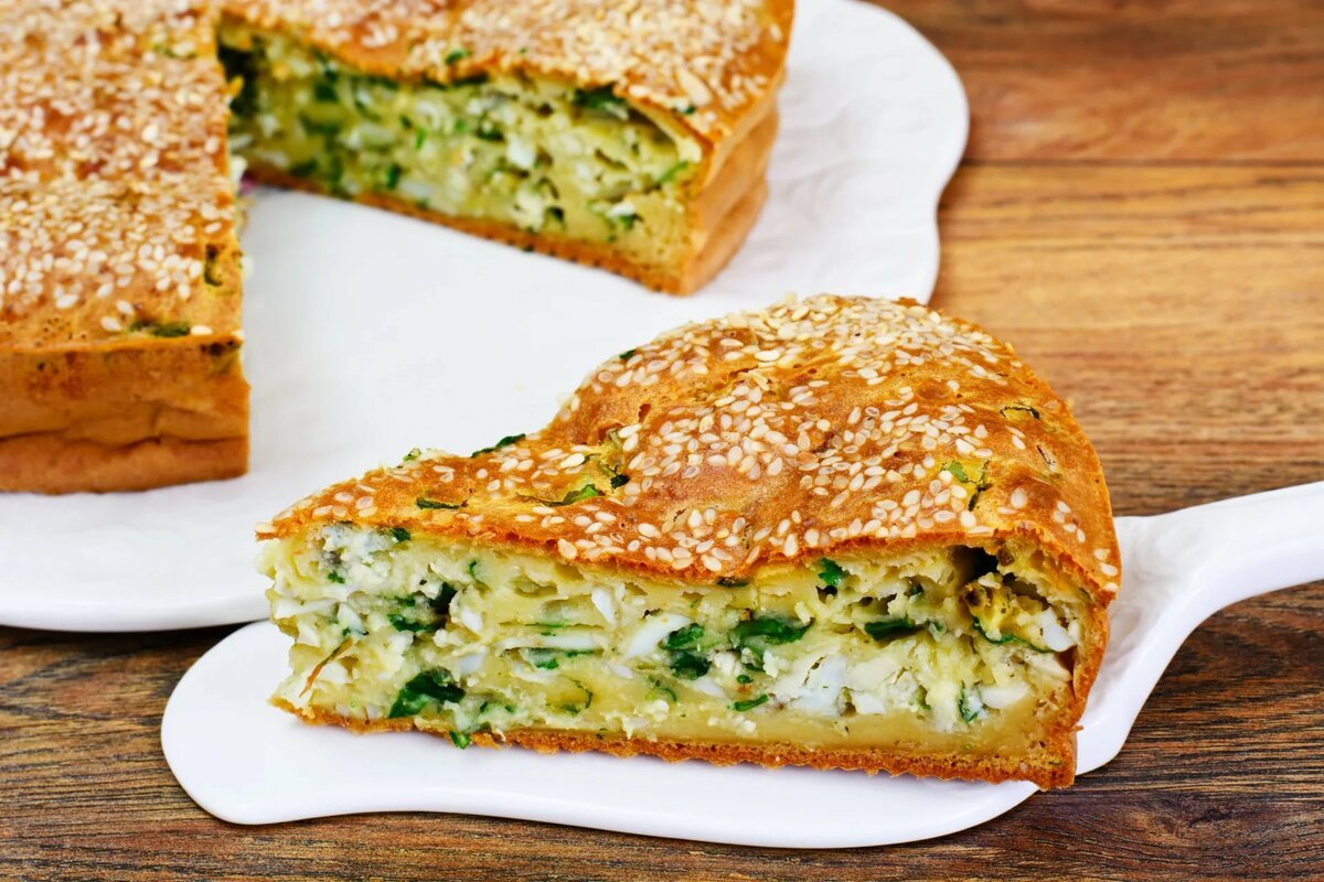 Пирог с капустой на скорую руку в духовке