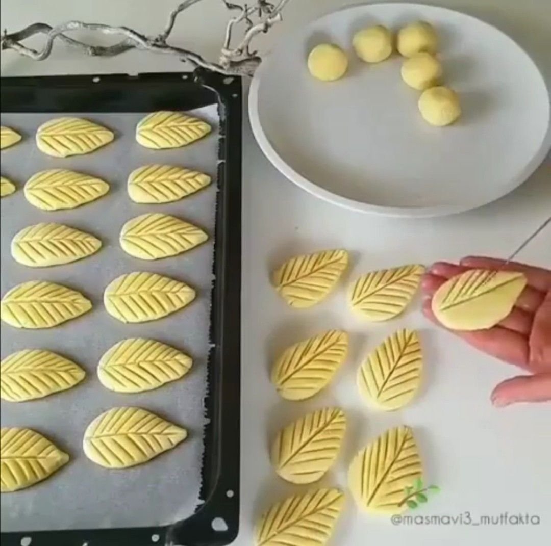 Песочное печенье с сахарной пудрой