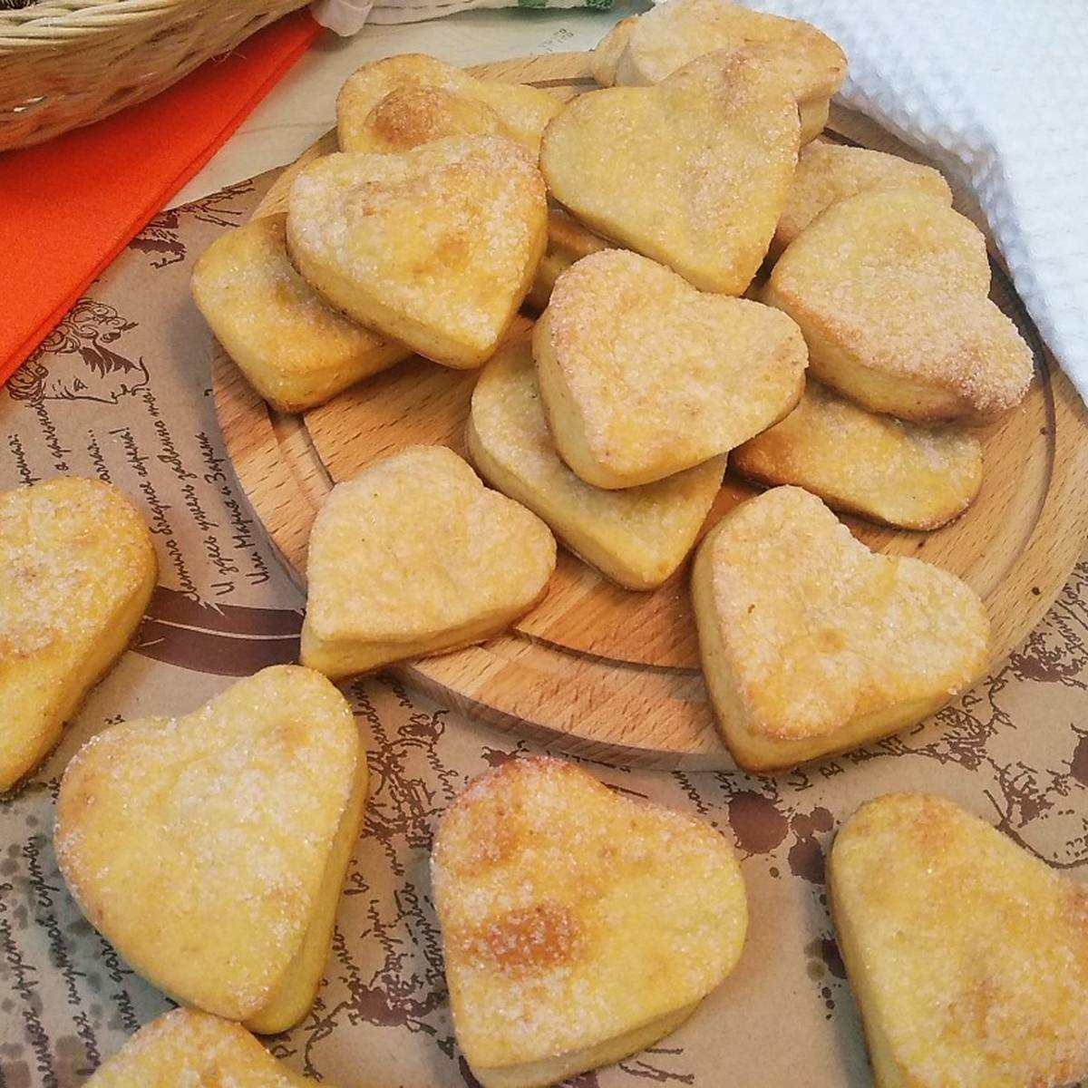 Печенье ушки с апельсиновой цедрой