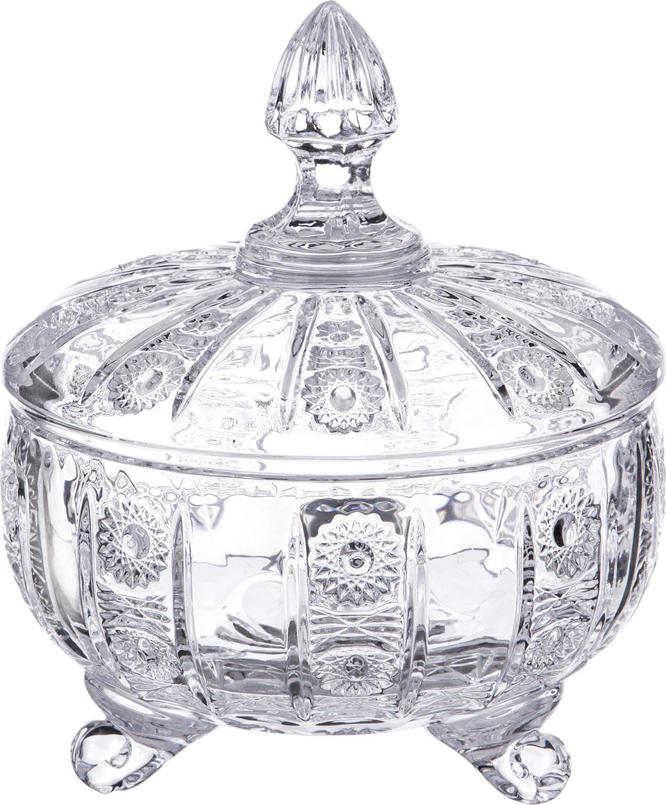 Конфетница Lefard "muza Crystal", 12x12x4 см, с крышкой