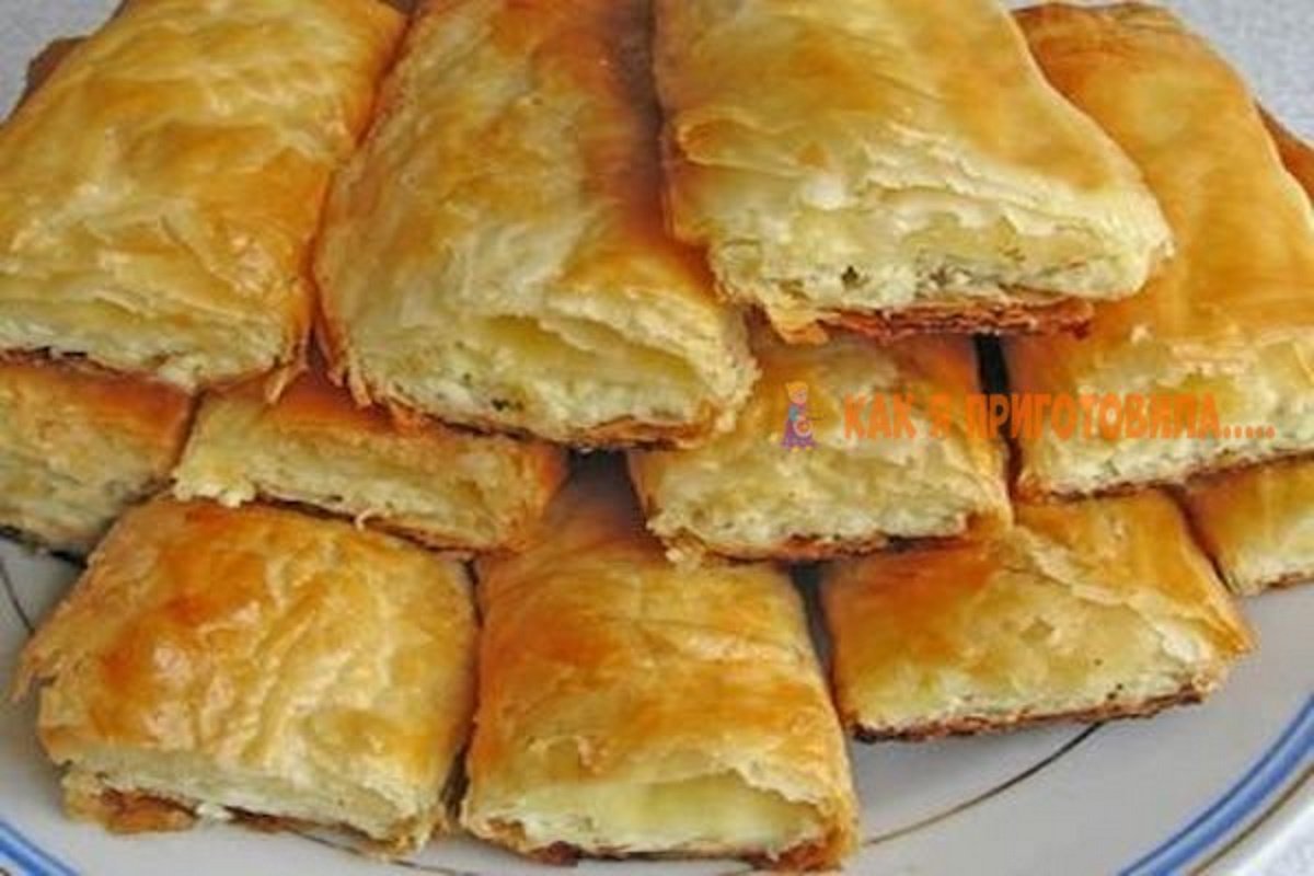 Постная выпечка из слоеного дрожжевого теста