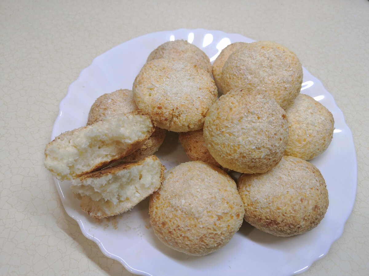 Творожное печенье с кокосовой стружкой