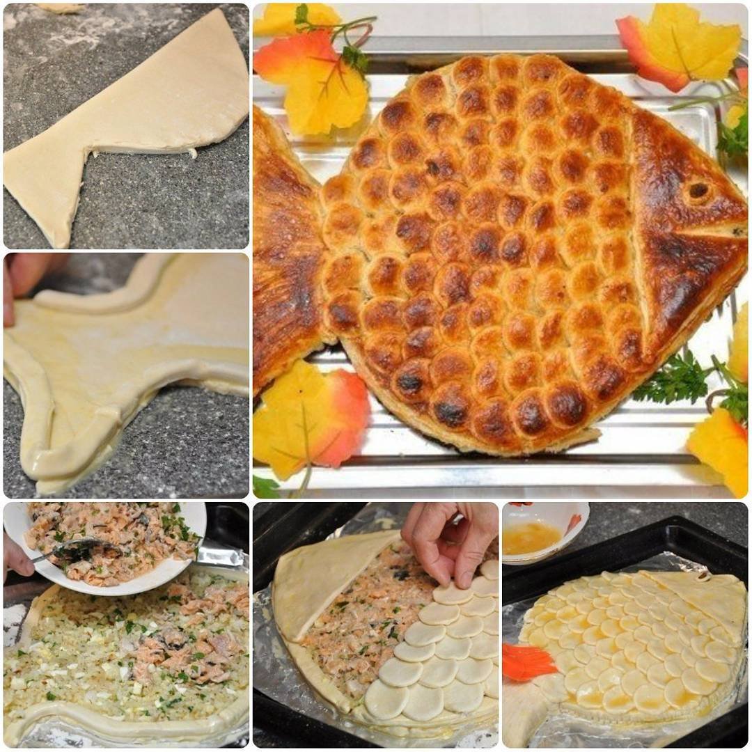 Рыбный пирог с семгой