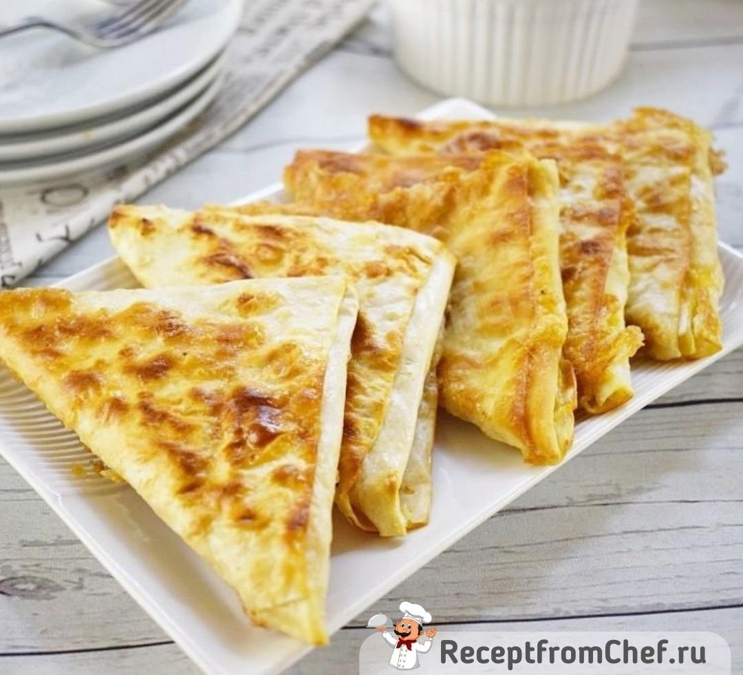 Ковертики из лаваша створогом
