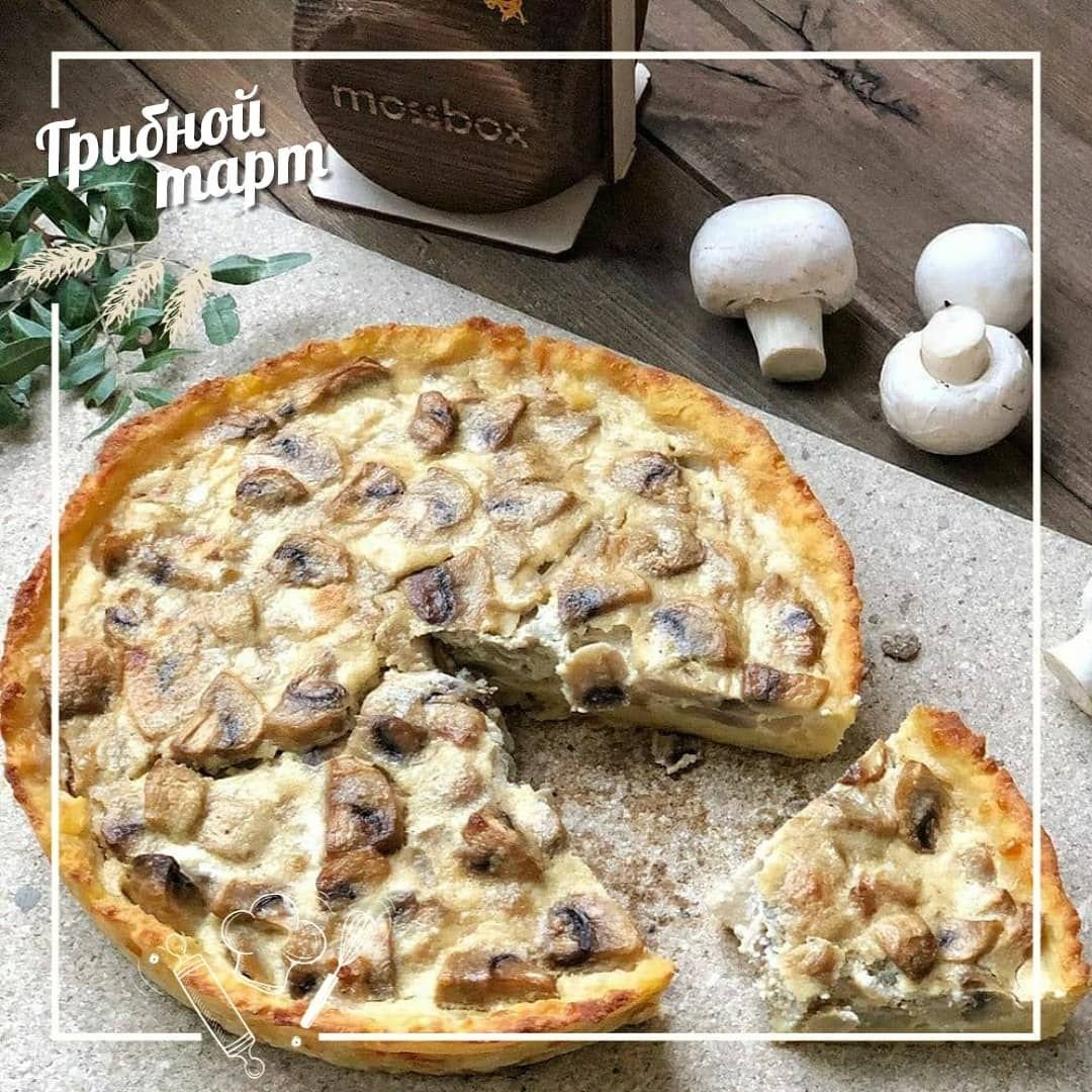 Грибной тарт на картофельном тесте