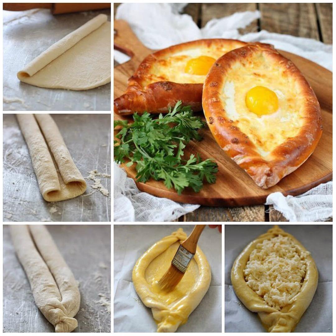 Хачапури по-аджарски с мясом