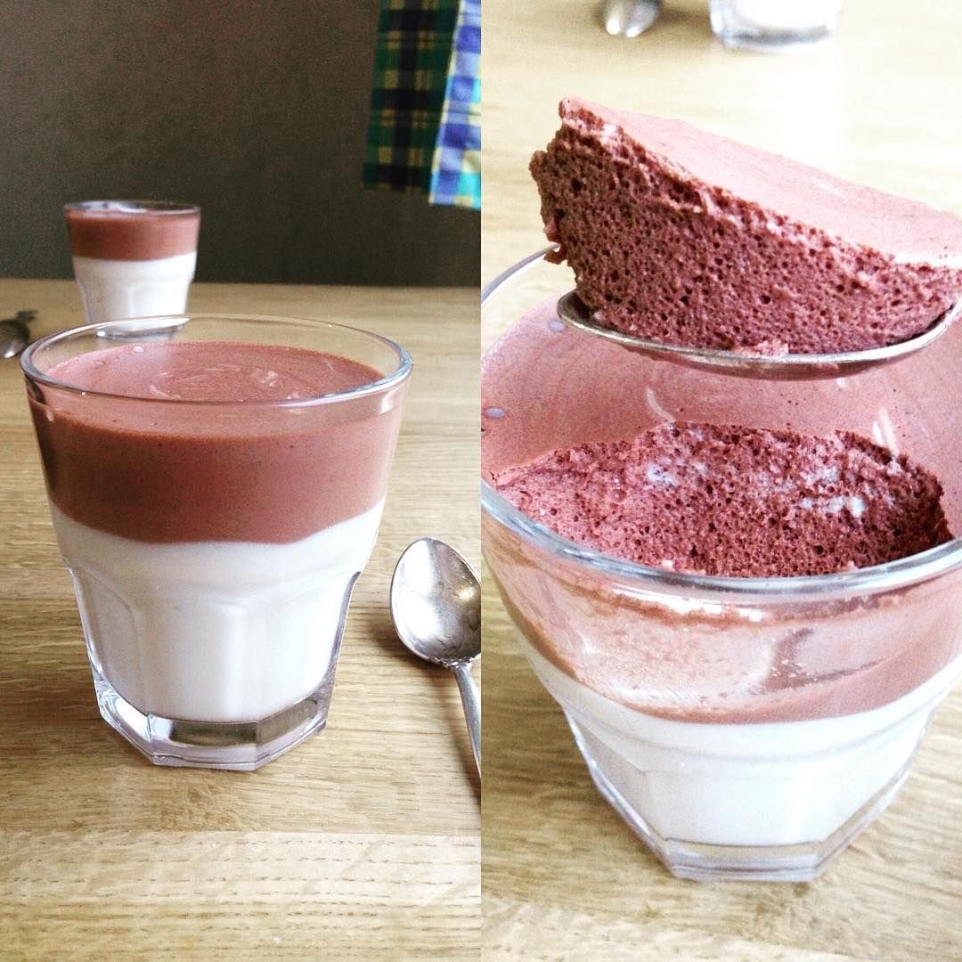 Шоколадный десерт из ряженки