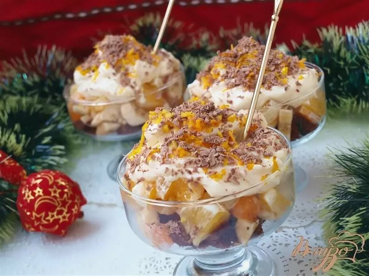 Новогодние Десерты в стаканчиках