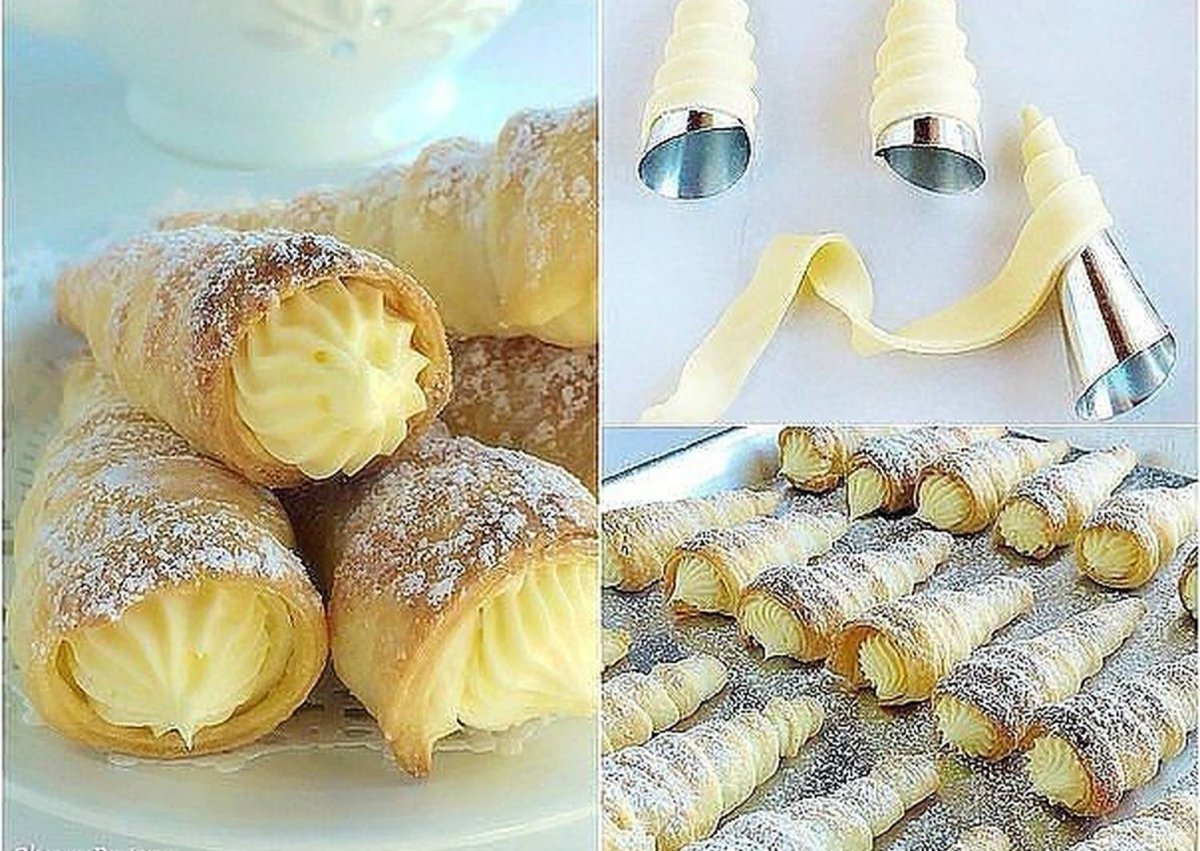 Трубочки с кремом
