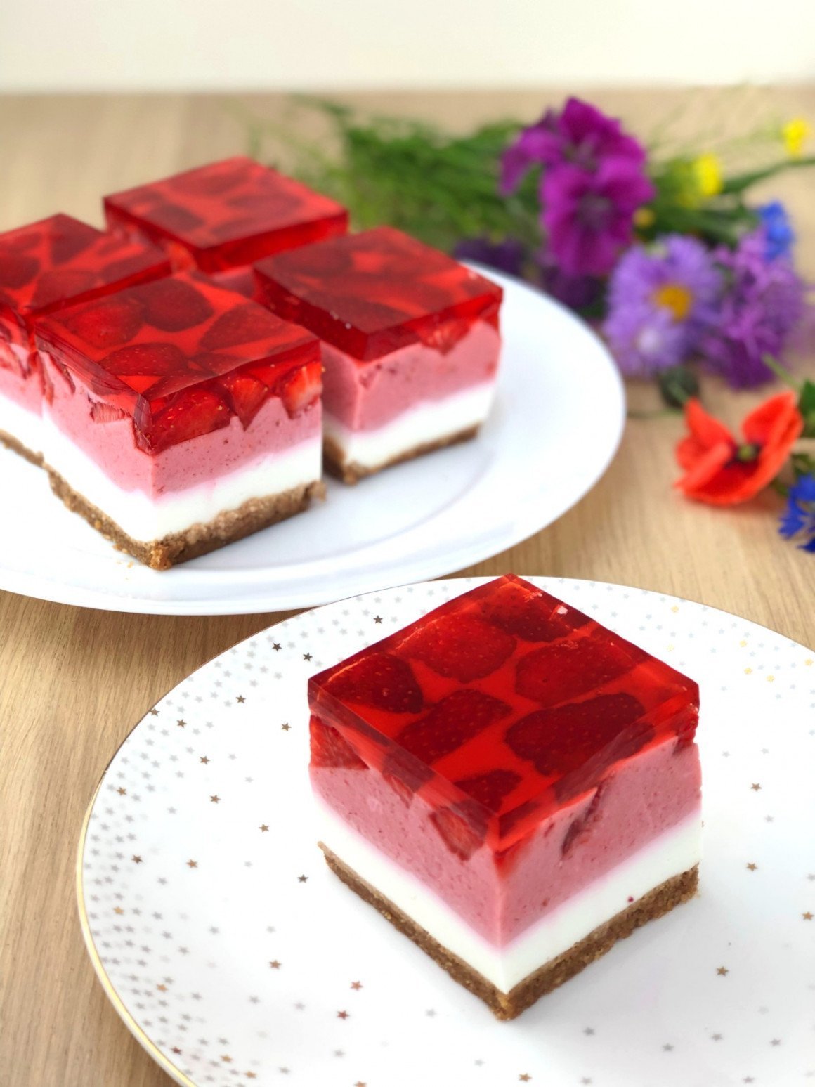 Чизкейк с клубничным желе