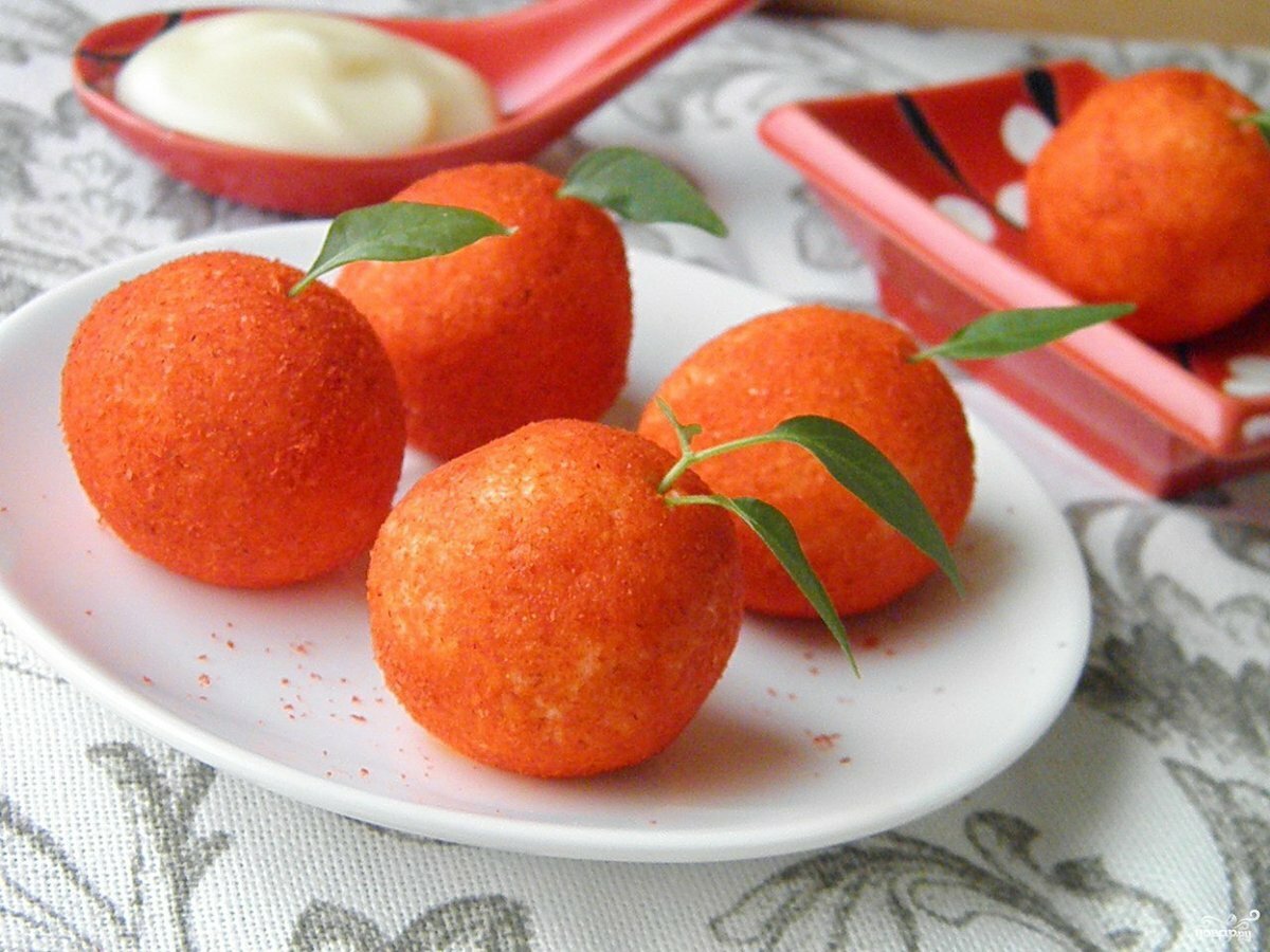 Закуска сырные шарики мандаринки