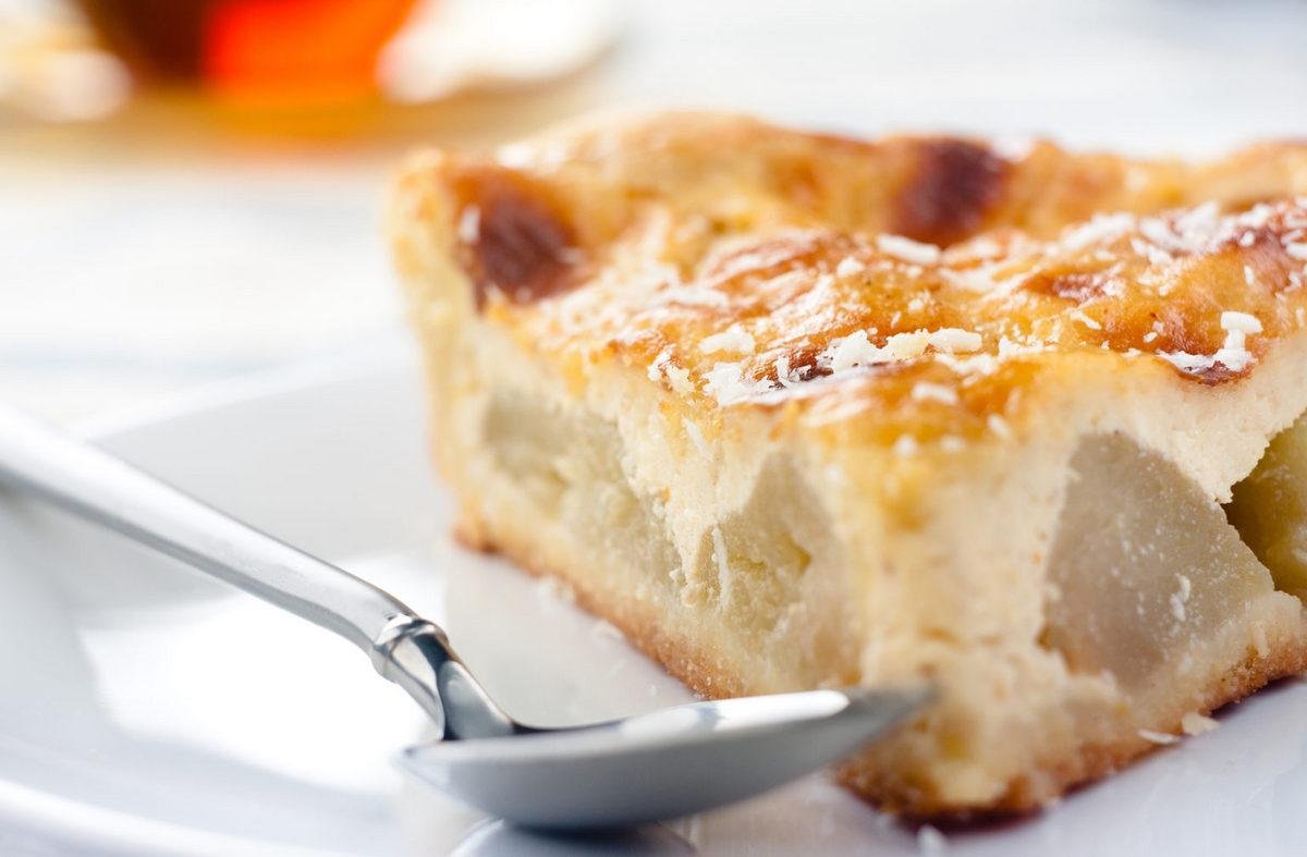 Творожная запеканка с яблоками