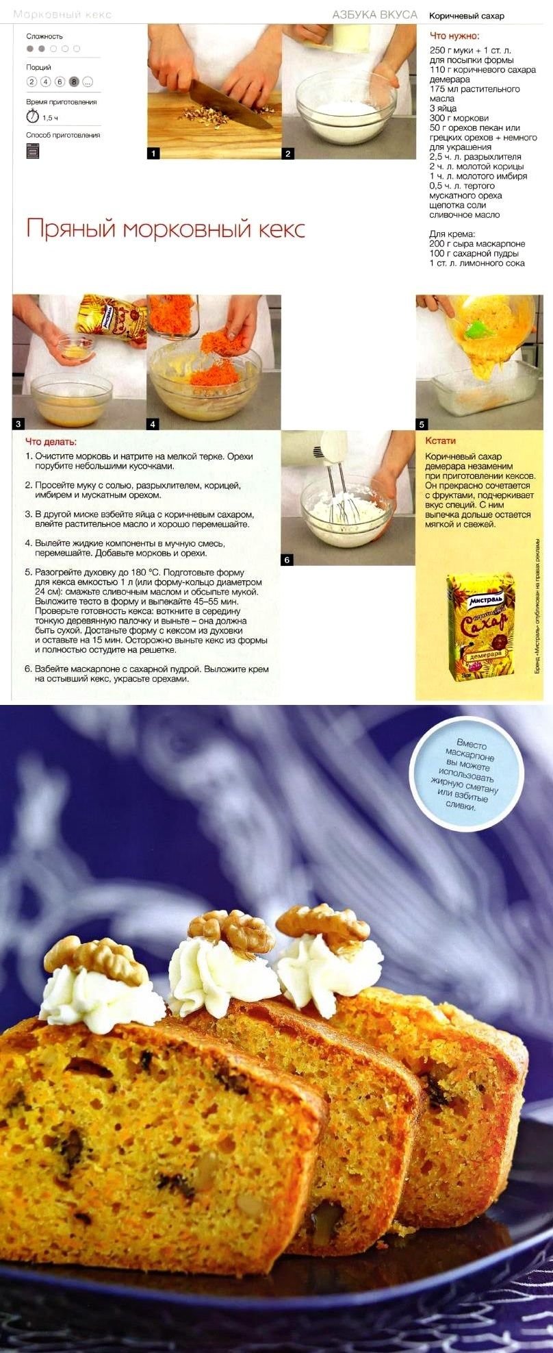 Морковный кекс рецепт в духовке