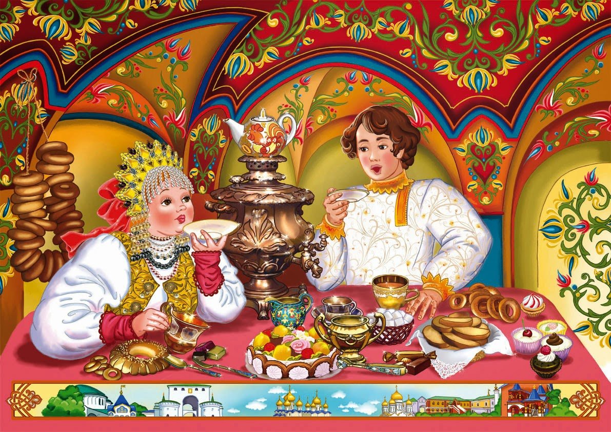 Блины на столе